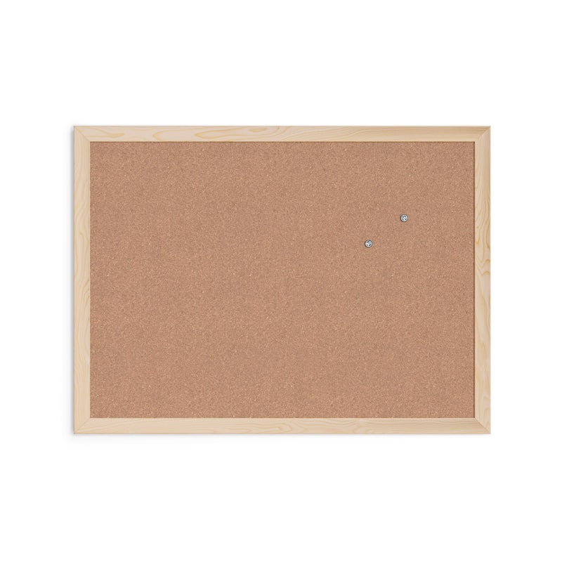 U Brands Cork Bulletin Board, 18" x 24" Inches, Light Birch Wood Frame (265U00-01) - Image 1